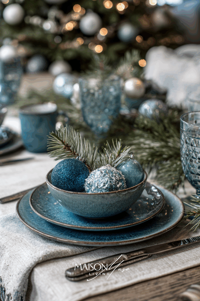 35 Blue Christmas Table Setting Ideas for an Elegant Holiday
