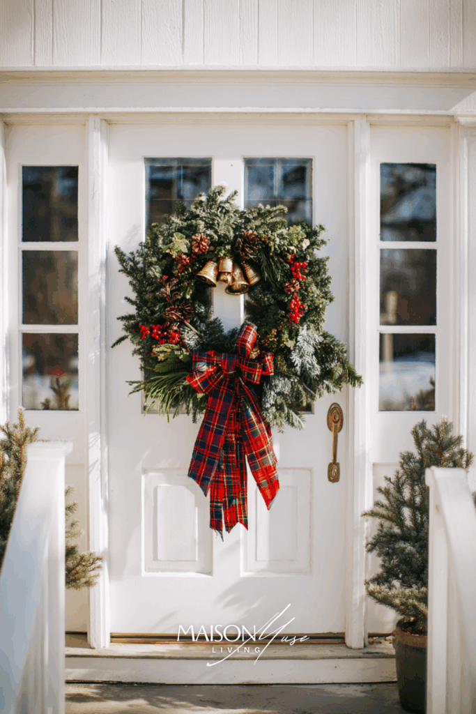 Old Money Tartan Christmas Wreath