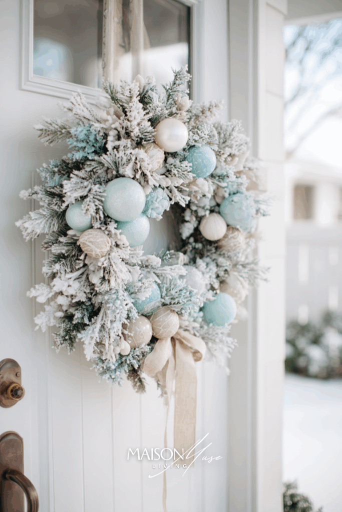 Frosted Pastel Christmas Wreath