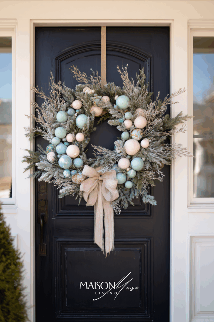 Frosted Pastel Christmas Wreath