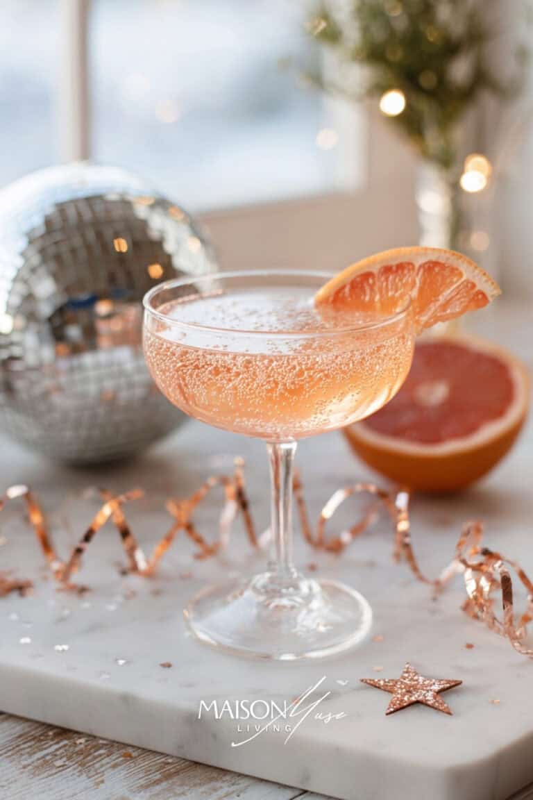 Bright Citrus Spritz (A Cozy Glam NYE Cocktail That Looks Expensive)