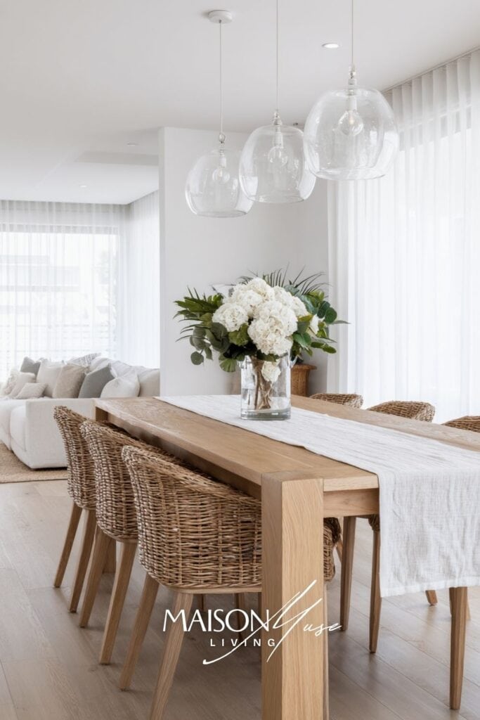 square white oak dining table