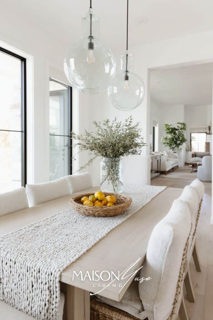 square white oak dining table