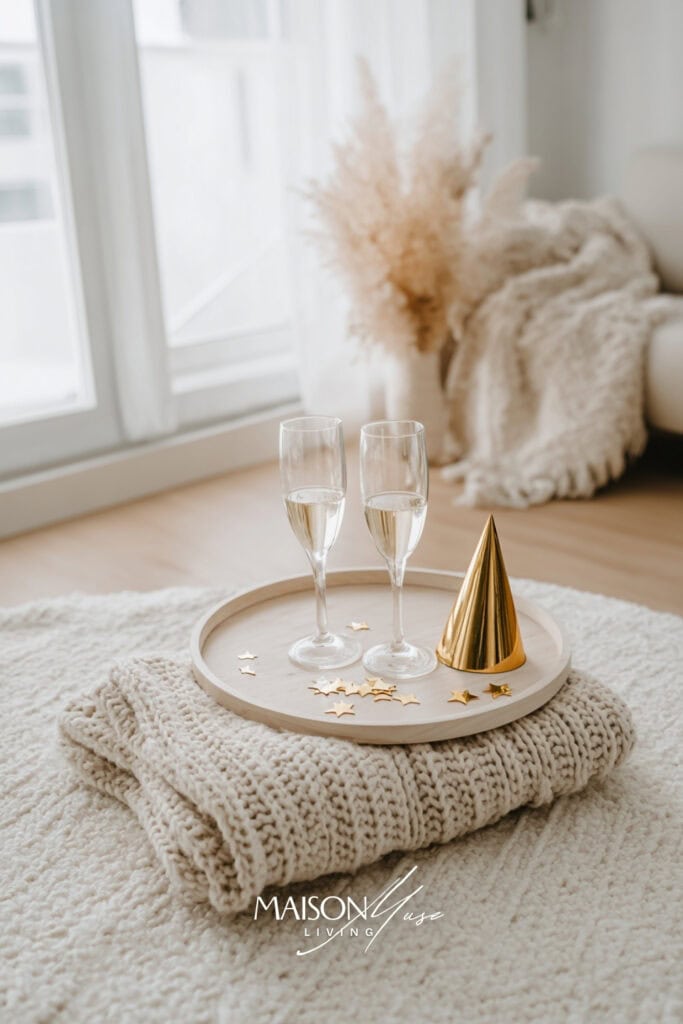 leftover glasses from the evening before