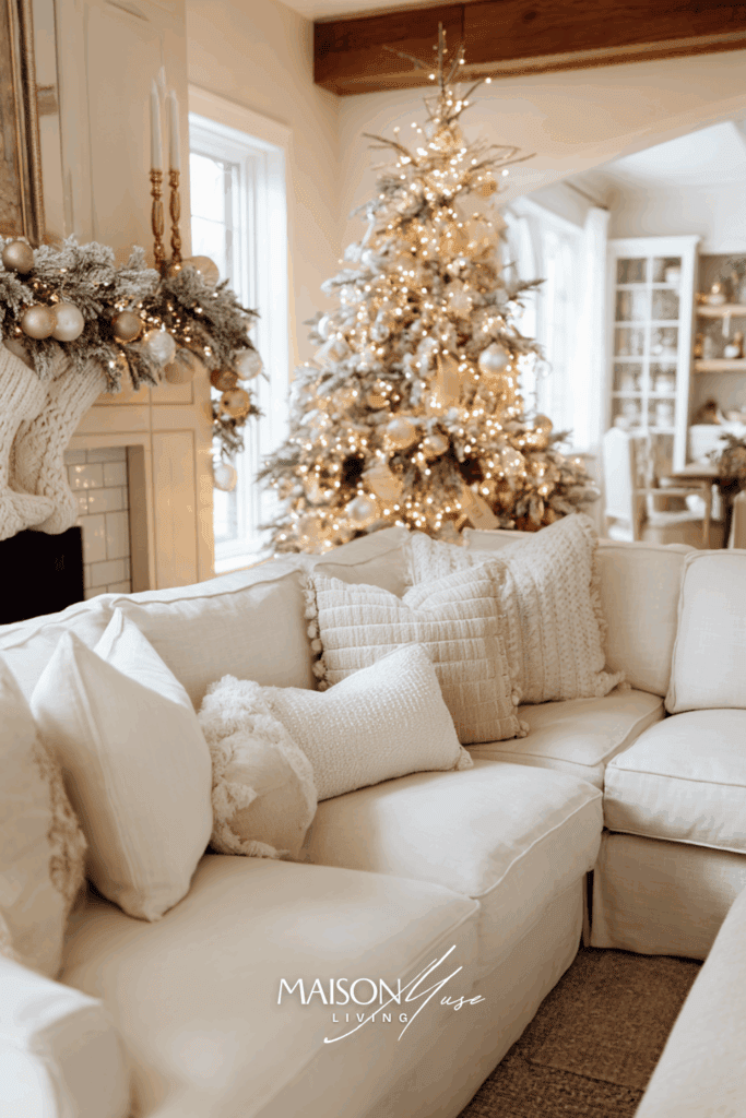 minimal Christmas living room